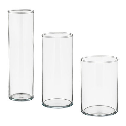 Dažādu izmēru stikla cilindri